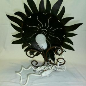 Wandlamp met model van de zon