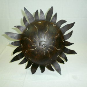 Wandlamp met model van de zon