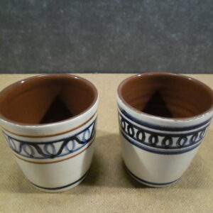 Turks aardewerk - 2 kopjes / Bekers Tequla