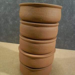 5 aardewerken schaaltjes