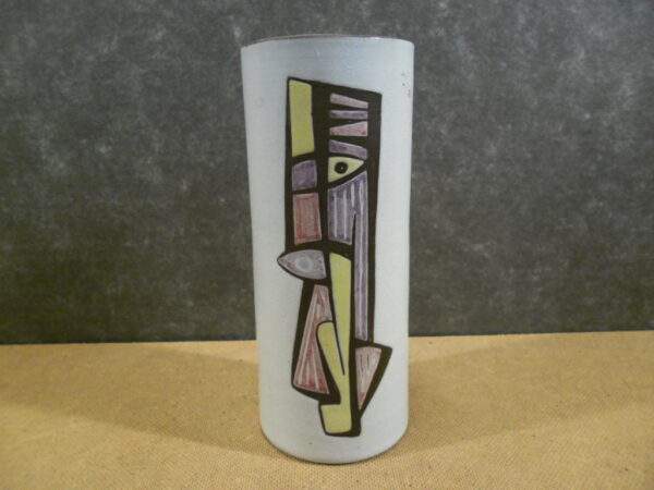 Vintage vaasje met Picasso achtige afbeelding