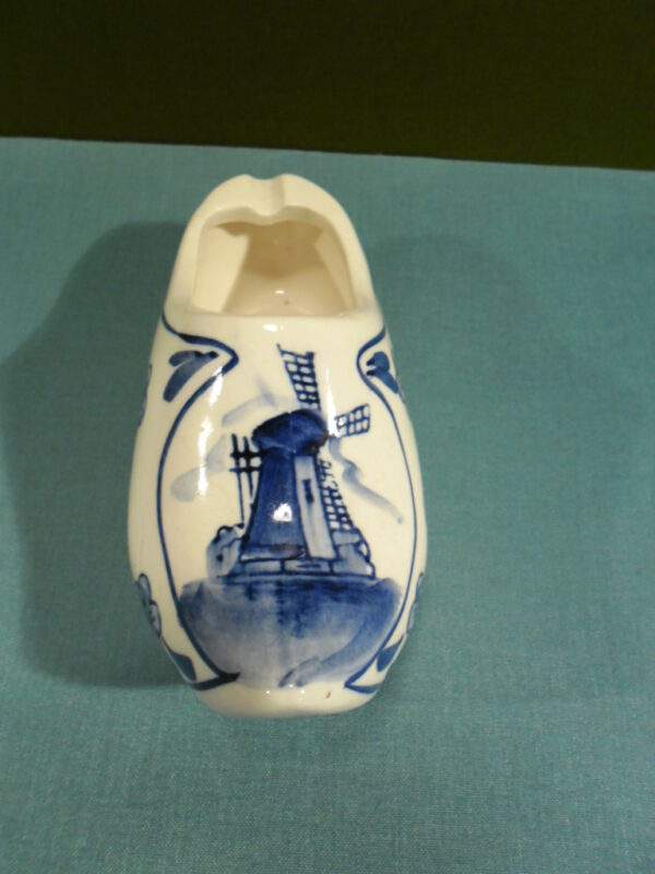 Asbak aardewerk klomp model Delfts blauw Holland