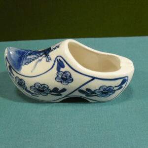Asbak aardewerk klomp model Delfts blauw Holland