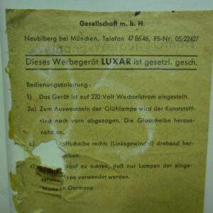 Torpedo - unieke en zeldzame lichtreclame