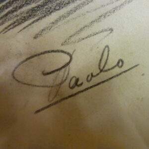 Schilderij, portret tekening, Paolo