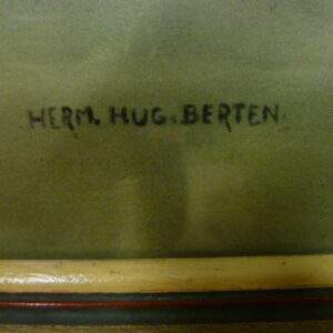 Prent met magnolia tak in vaas, Herman Hugo Berten