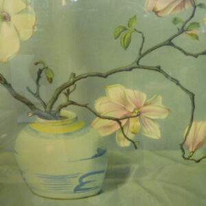 Prent met magnolia tak in vaas, Herman Hugo Berten