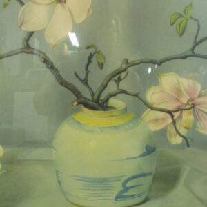 Prent met magnolia tak in vaas, Herman Hugo Berten