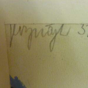 Schilderij, aquarel, straatbeeld