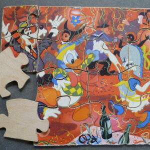 Oude puzzel van hout, Donald Duck