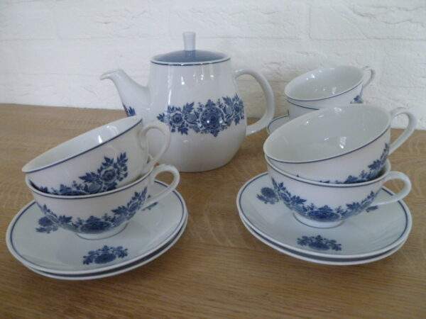 Mosa thee set, DE, theepot en 6 kopjes