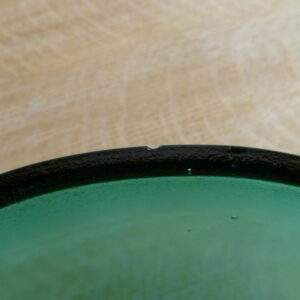 Groene glazen schaal