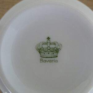 Kop en schotel, Bavaria, roze roos