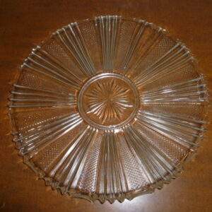 Glazen gebakstel met 10 schoteltjes