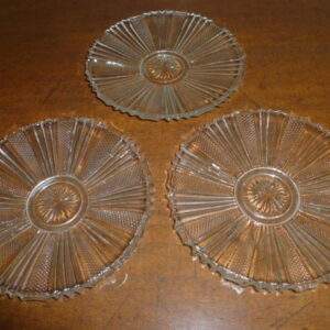 Glazen gebakstel met 10 schoteltjes