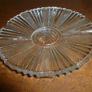 Glazen gebakstel met 10 schoteltjes