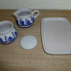 Roomstelletje met blauwe print