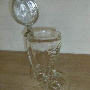 Glazen BMF bierstiefel, origineel, made in Germany