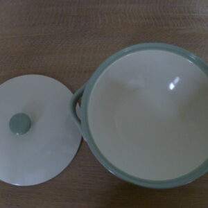 Regina Gouda Holland, dekschaal met deksel, pastel groen