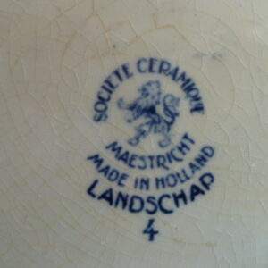 Sociëte Ceramique Maestricht bord, Landschap 4