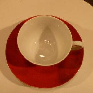 Kop en Schotel, France Versari roos oranje/rood