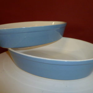 Set ovenschalen, ovaal, blauw, 2 stuks