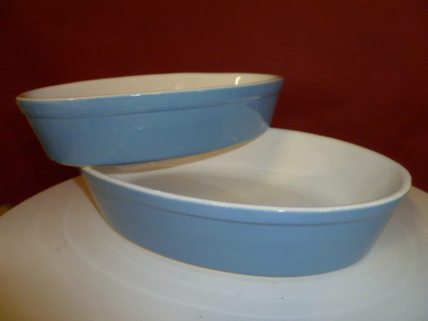 Set ovenschalen, ovaal, blauw, 2 stuks