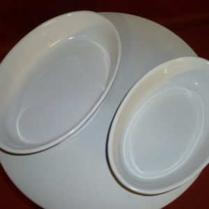 Set ovenschalen, ovaal, blauw, 2 stuks