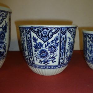 Set van 3 bloempotten Delfts Blauw