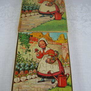 Alternative view of Houten puzzel   Meisje in bloementuin