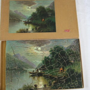 Alternative view of Oude houten puzzel   Vissers op het meer