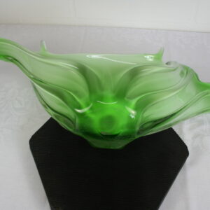 Alternative view of Murano groen-witte glazen siervaas