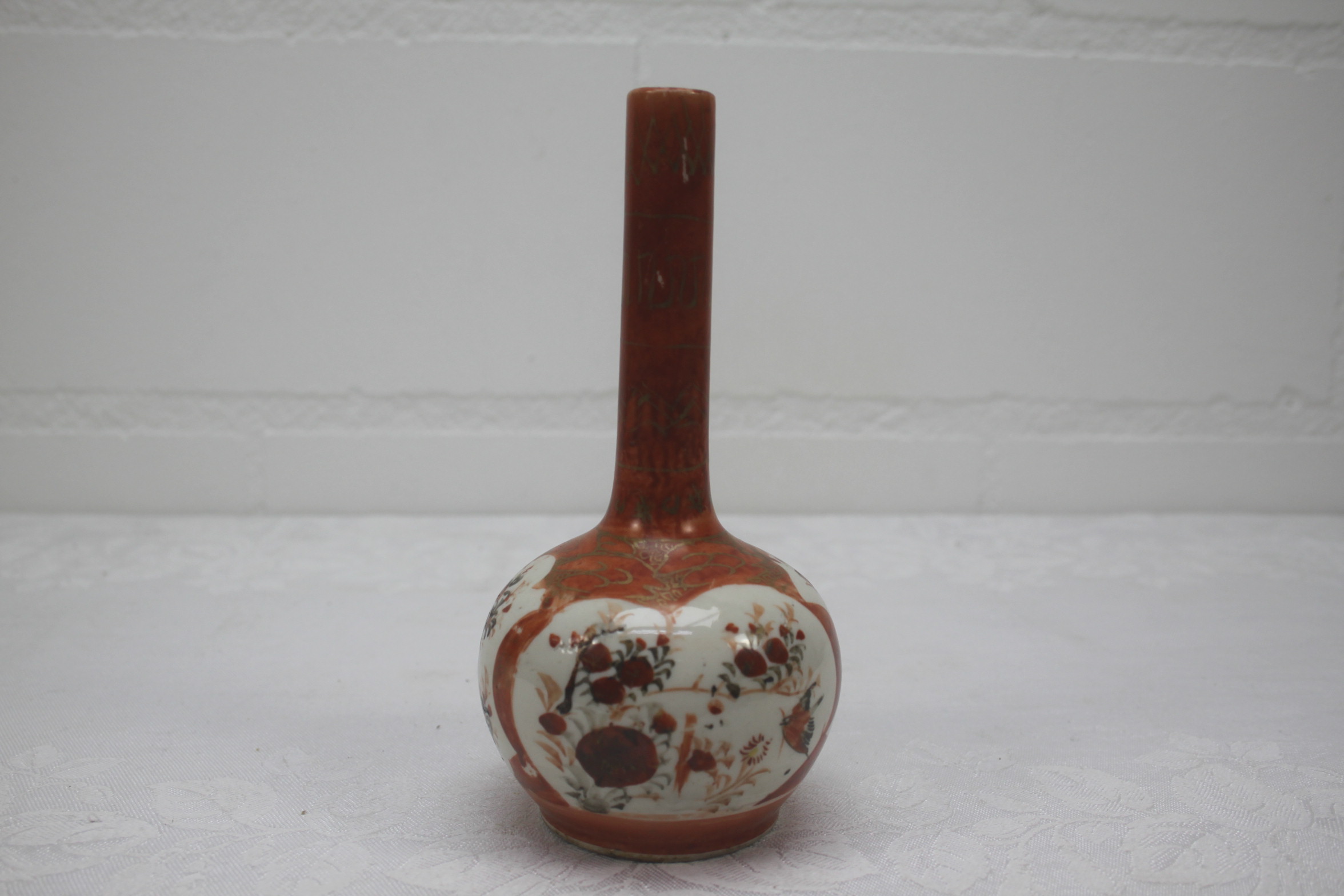 Japanse Meiji Kutani porseleinen bol vaas