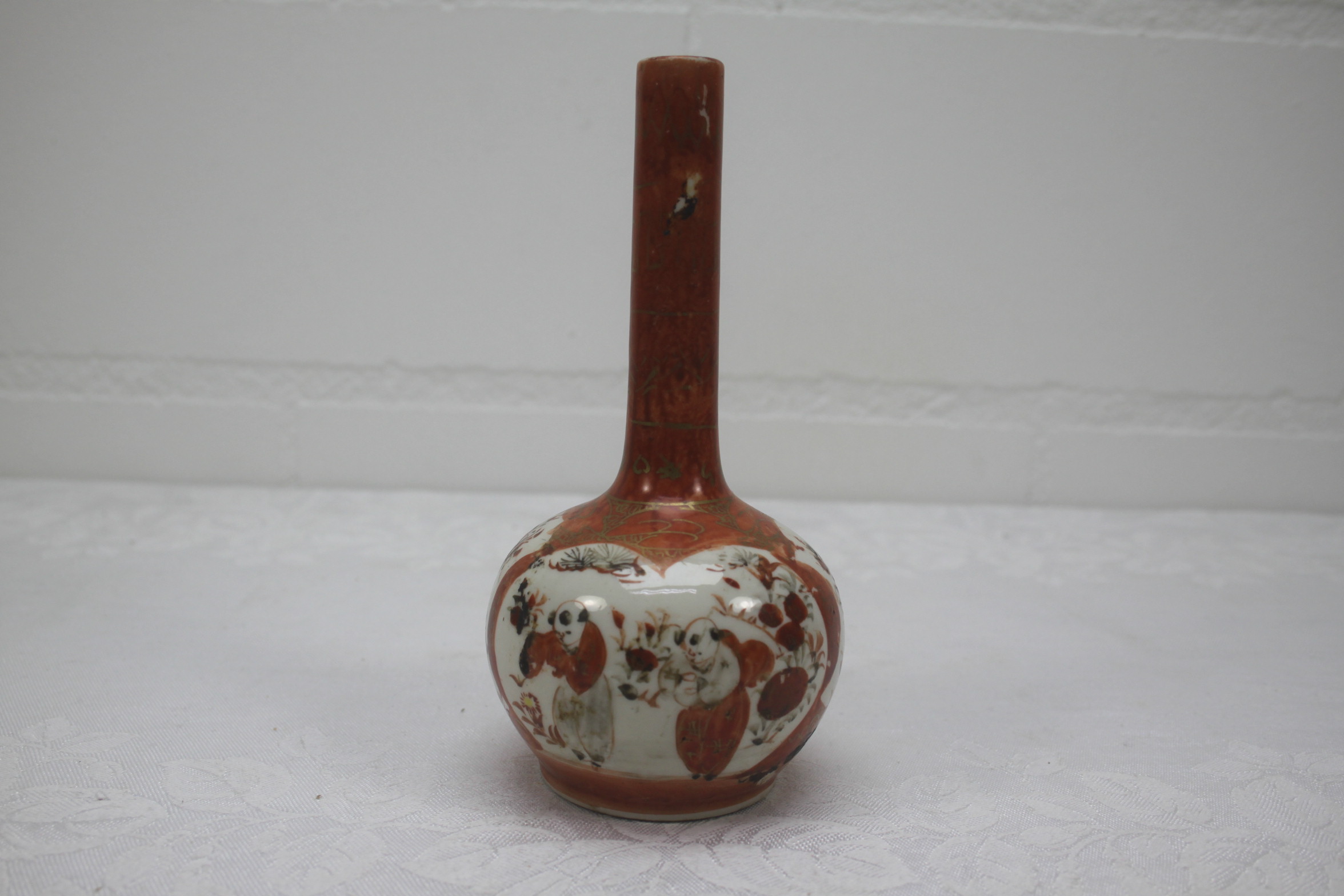 Japanse Meiji Kutani porseleinen bol vaas - Afbeelding 9