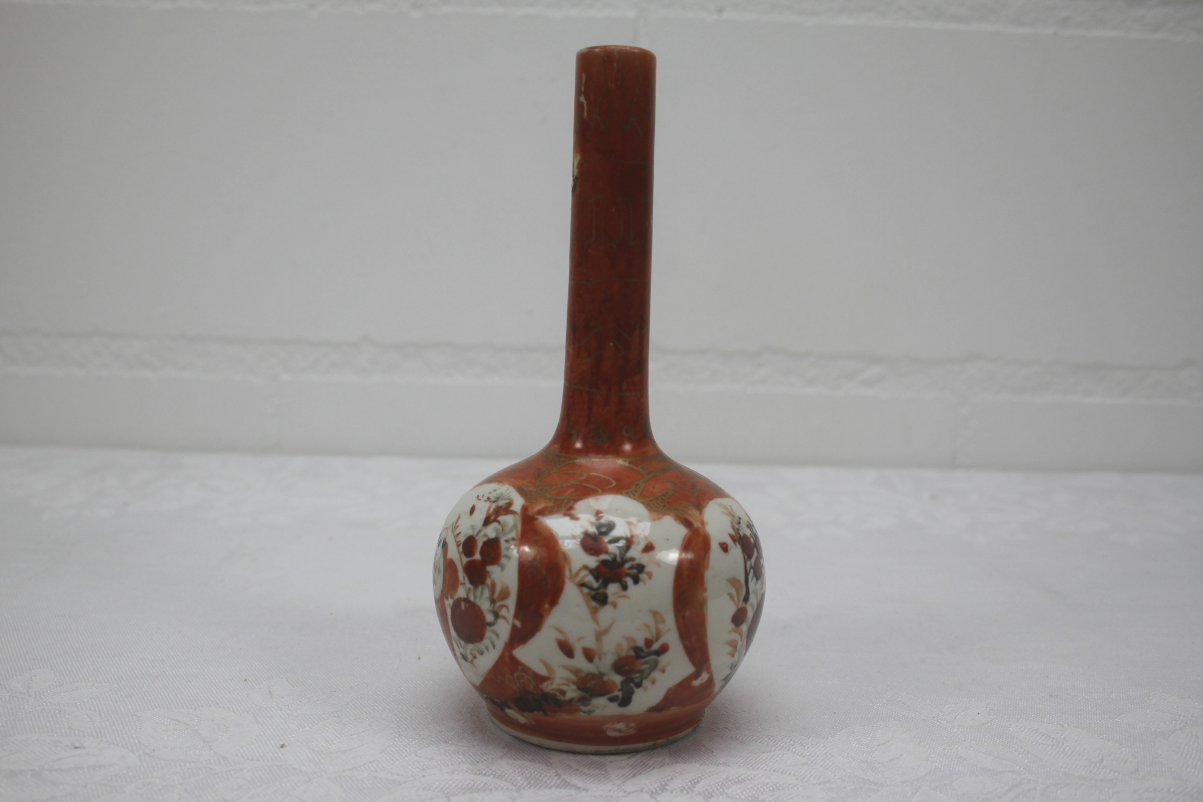 Japanse Meiji Kutani porseleinen bol vaas - Afbeelding 8