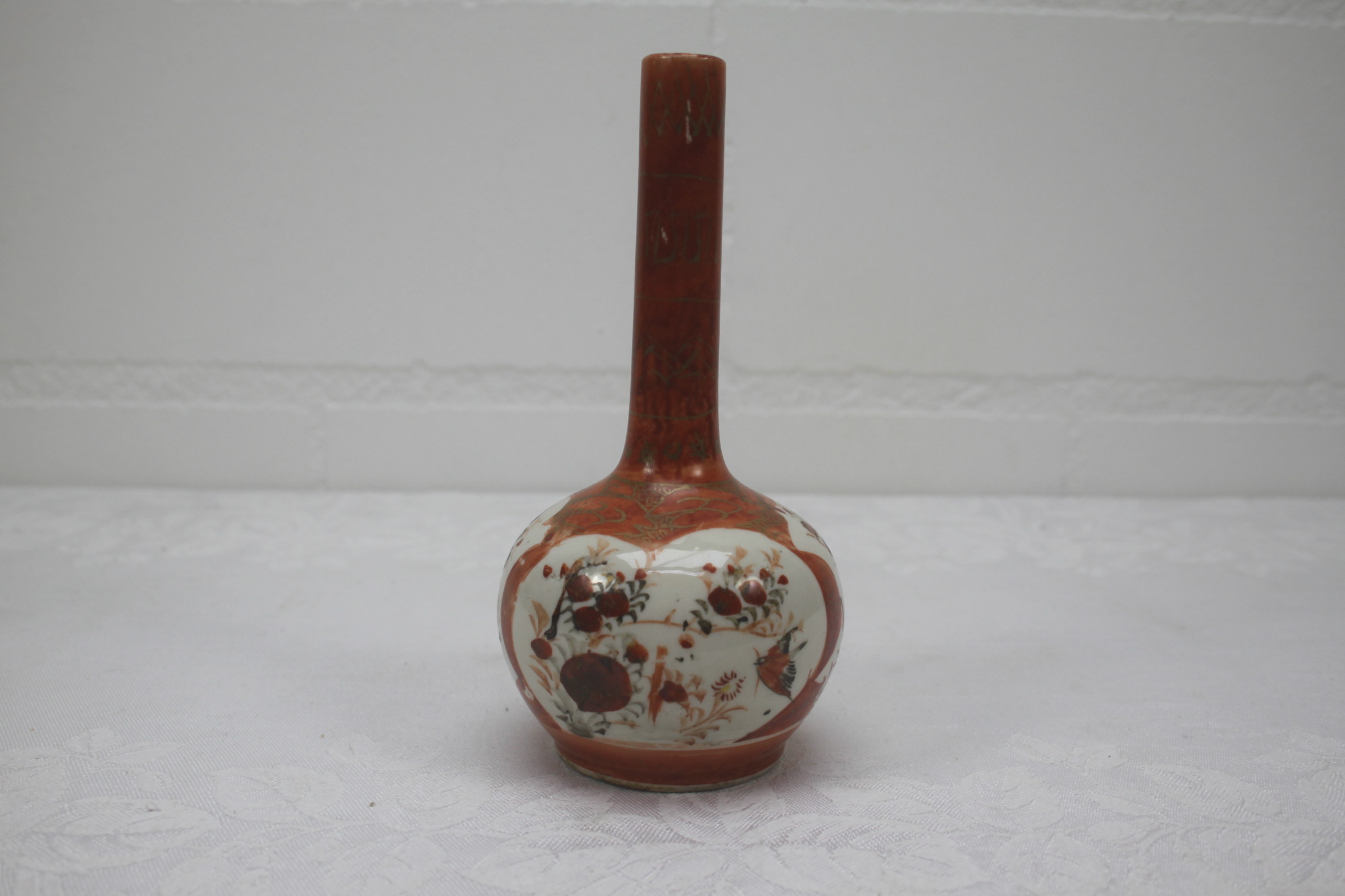 Japanse Meiji Kutani porseleinen bol vaas - Afbeelding 7