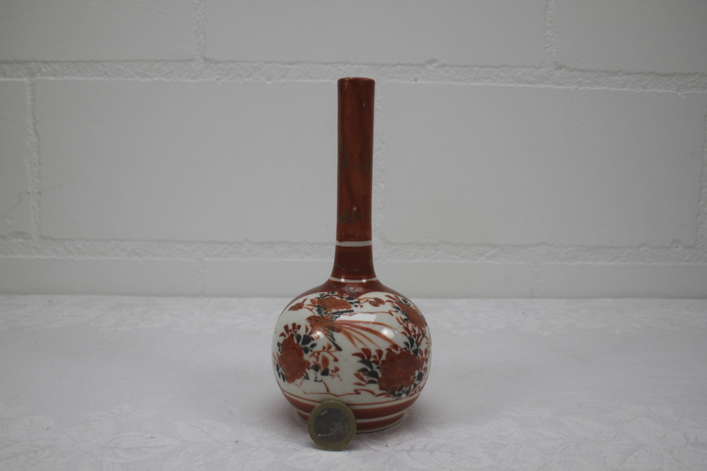 Japanse Meiji Kutani porseleinen bol vaas - Afbeelding 3